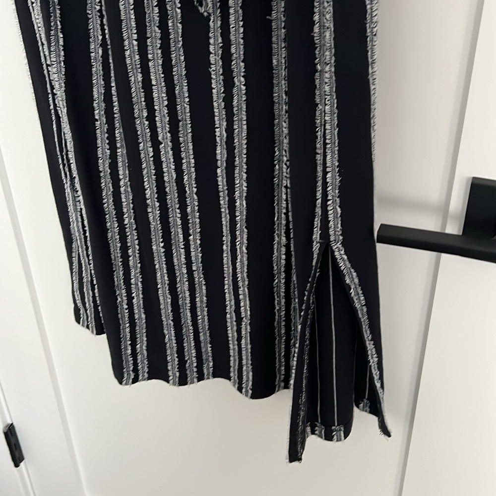 Loft black and white striped maxi dress size XL - Picture 3 of 4